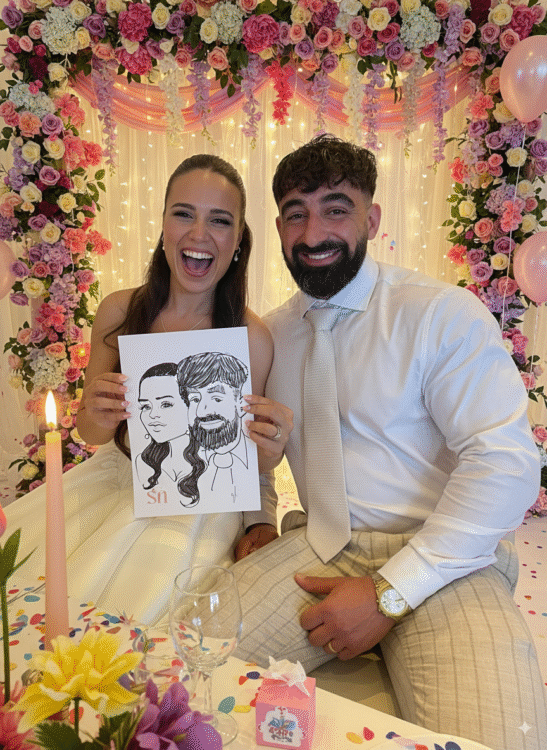 Caricaturas para eventos en papel