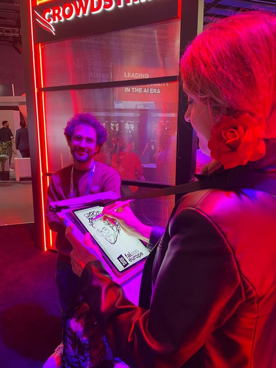 Caricaturas en directo para un congreso en Barcelona