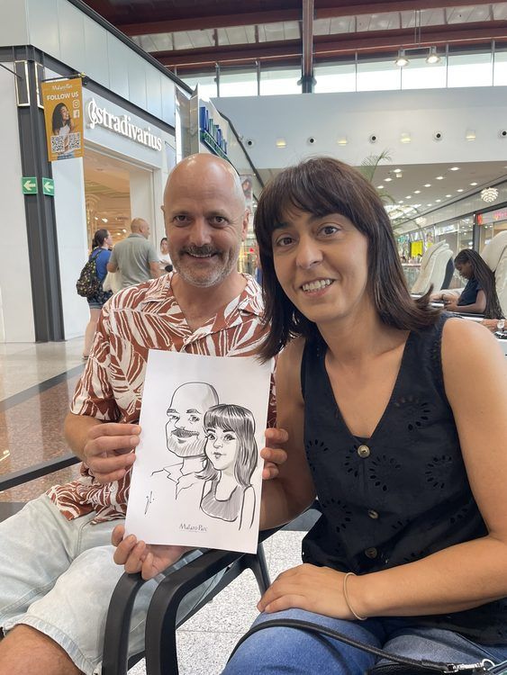 Caricaturas en papel para una campaña de marca