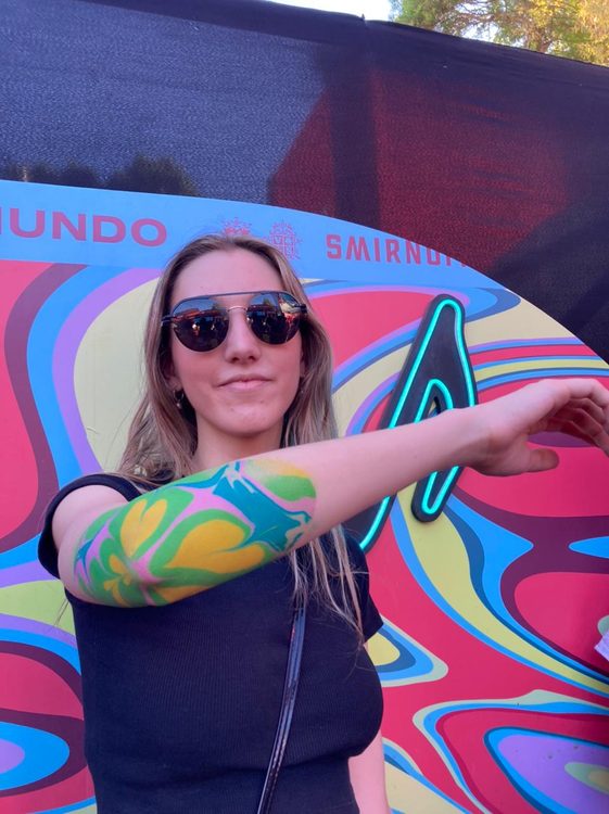Body marbling para festivales de música en España